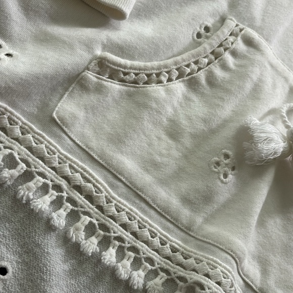 Anthropologie Eyelet Hooded Pullover - Picture 2 of 4